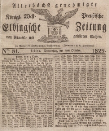 Elbingsche Zeitung, No. 81 Donnerstag, 8 Oktober 1829