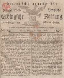 Elbingsche Zeitung, No. 82 Montag, 12 Oktober 1829