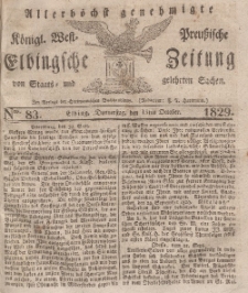 Elbingsche Zeitung, No. 83 Donnerstag, 15 Oktober 1829
