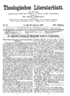 Theologisches Literaturblatt, 29. September 1905, Nr 39.