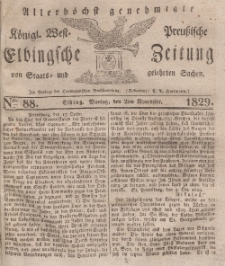Elbingsche Zeitung, No. 88 Montag, 2 November 1829