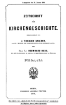 Zeitschrift für Kirchengeschichte, 1898, Bd. 18, H. 4.