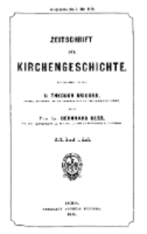 Zeitschrift für Kirchengeschichte, 1898, Bd. 19, H. 1.