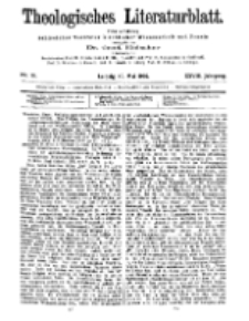 Theologisches Literaturblatt, 10. Mai 1907, Nr 19.