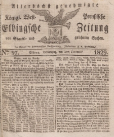 Elbingsche Zeitung, No. 97 Donnerstag, 3 Dezember 1829