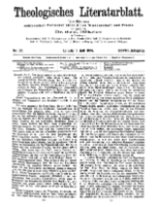 Theologisches Literaturblatt, 5. Juli 1907, Nr 27.