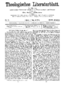 Theologisches Literaturblatt, 2. August 1907, Nr 31.