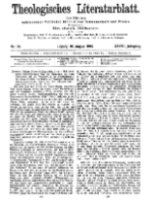 Theologisches Literaturblatt, 16. August 1907, Nr 33.