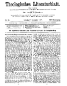Theologisches Literaturblatt, 27. September 1907, Nr 39.