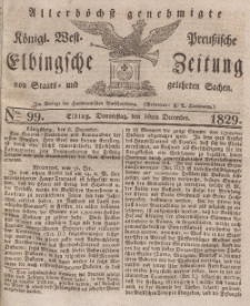 Elbingsche Zeitung, No. 99 Donnerstag, 10 Dezember 1829