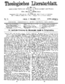 Theologisches Literaturblatt, 20. Dezember 1907, Nr 51.