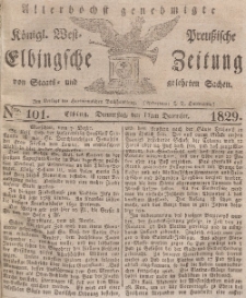 Elbingsche Zeitung, No. 101 Donnerstag, 17 Dezember 1829
