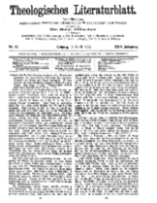 Theologisches Literaturblatt, 10. April 1908, Nr 15.