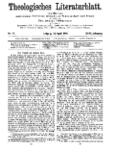Theologisches Literaturblatt, 24. April 1908, Nr 17.