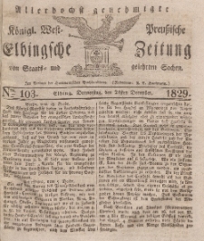 Elbingsche Zeitung, No. 103 Donnerstag, 24 Dezember 1829