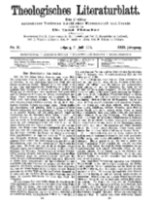 Theologisches Literaturblatt, 31. Juli 1908, Nr 31.