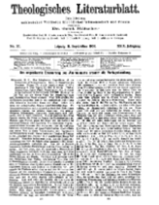 Theologisches Literaturblatt, 11. September 1908, Nr 37.