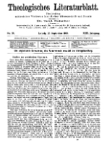 Theologisches Literaturblatt, 25. September 1908, Nr 39.