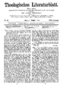 Theologisches Literaturblatt, 2. Oktober 1908, Nr 40.