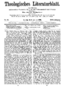 Theologisches Literaturblatt, 13. November 1908, Nr 46.