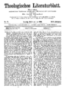 Theologisches Literaturblatt, 20. November 1908, Nr 47.