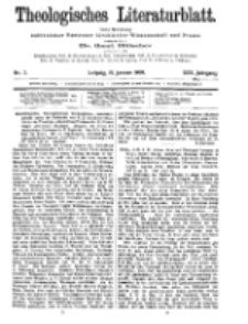 Theologisches Literaturblatt, 15. Januar 1909, Nr 3.
