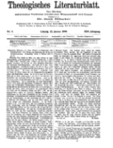 Theologisches Literaturblatt, 22. Januar 1909, Nr 4.