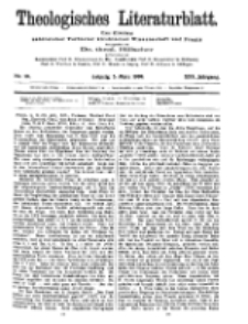 Theologisches Literaturblatt, 5. März 1909, Nr 10.