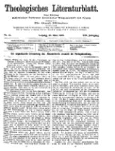 Theologisches Literaturblatt, 26. März 1909, Nr 13.