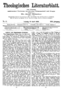 Theologisches Literaturblatt, 23. April 1909, Nr 17.