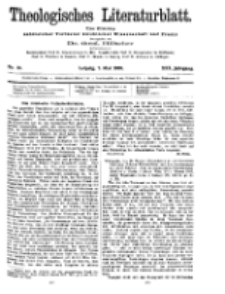Theologisches Literaturblatt, 7. Mai 1909, Nr 19.