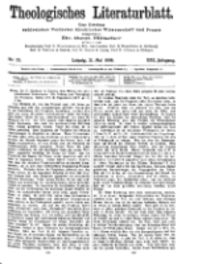 Theologisches Literaturblatt, 21. Mai 1909, Nr 21.