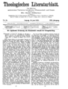 Theologisches Literaturblatt, 25. Juni 1909, Nr 26.