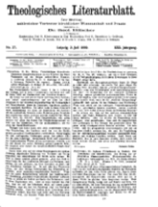 Theologisches Literaturblatt, 2. Juli 1909, Nr 27.