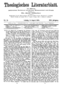 Theologisches Literaturblatt, 13. August 1909, Nr 33.