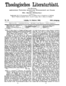 Theologisches Literaturblatt, 22. Oktober 1909, Nr 43.