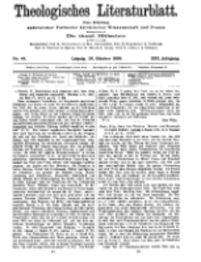 Theologisches Literaturblatt, 29. Oktober 1909, Nr 44.