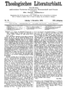Theologisches Literaturblatt, 5. November 1909, Nr 45.