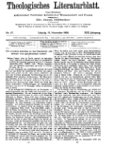 Theologisches Literaturblatt, 19. November 1909, Nr 47.