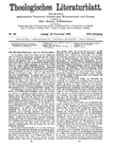Theologisches Literaturblatt, 26. November 1909, Nr 48.
