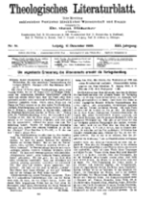 Theologisches Literaturblatt, 17. Dezember 1909, Nr 51.