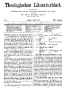 Theologisches Literaturblatt, 1. April 1910, Nr 7.