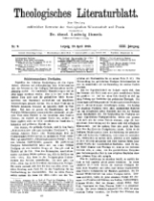 Theologisches Literaturblatt, 29. April 1910, Nr 9.