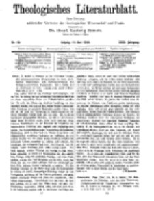 Theologisches Literaturblatt, 13. Mai 1910, Nr 10.