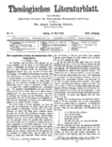 Theologisches Literaturblatt, 27. Mai 1910, Nr 11.