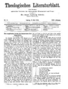 Theologisches Literaturblatt, 27. Mai 1910, Nr 11.