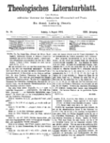Theologisches Literaturblatt, 5. August 1910, Nr 16.