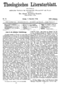 Theologisches Literaturblatt, 11. November 1910, Nr 23.
