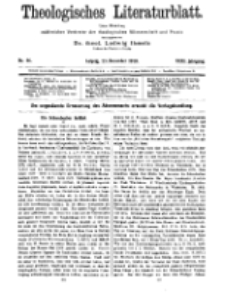 Theologisches Literaturblatt, 23. Dezember 1910, Nr 26.