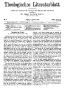 Theologisches Literaturblatt, 6. Januar 1911, Nr 1.